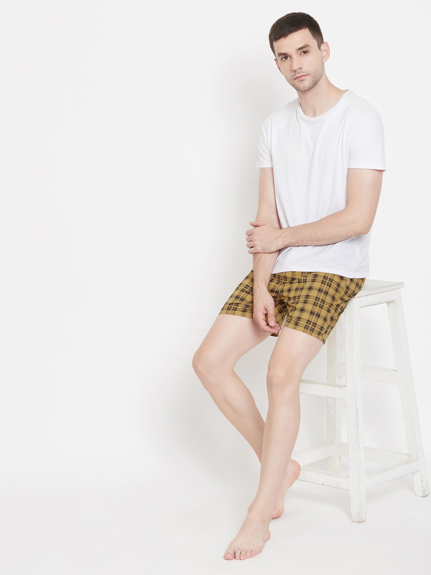 Red & Yellow Checked boxers - Men Boxers