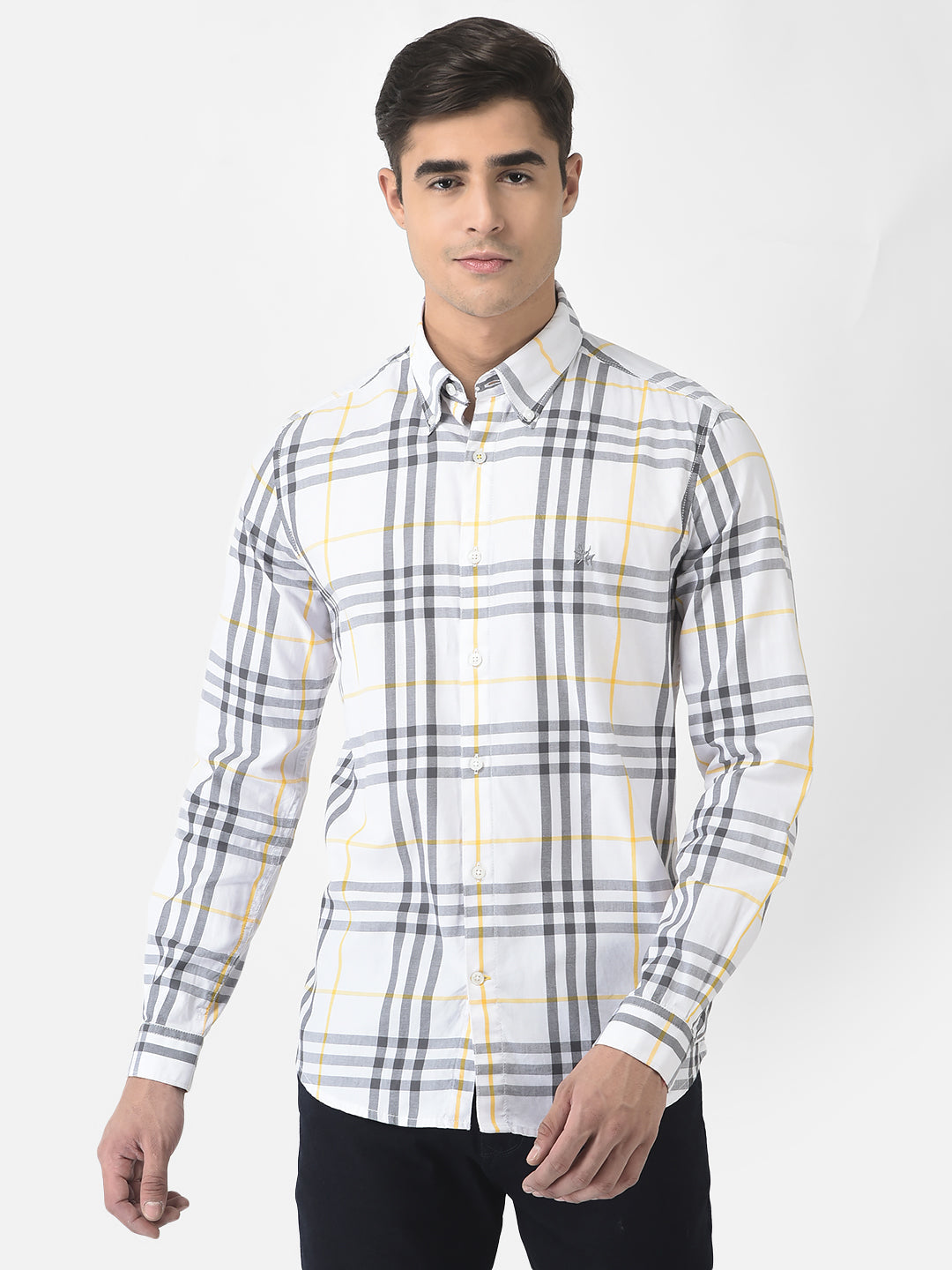  White Shirt in Checks