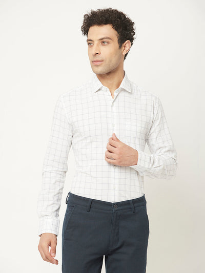   White Shirt in Graph Checks