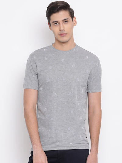 Grey Printed T-shirt - Men T-Shirts