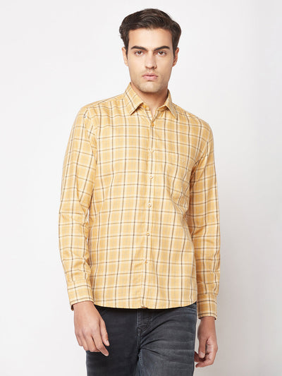  Beige Checked Shirt