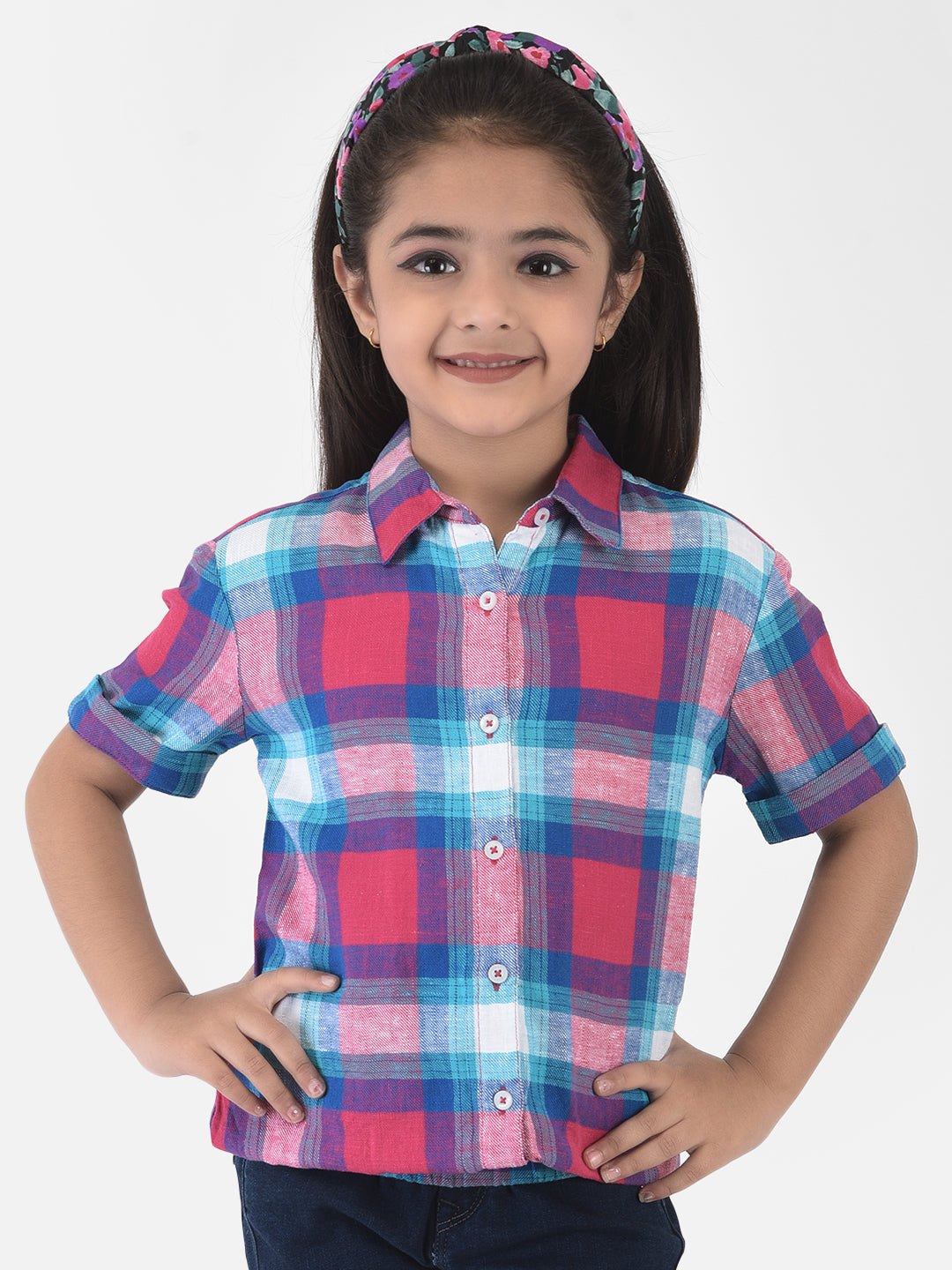 Pink Tartan Checked Shirt - Girls Shirts