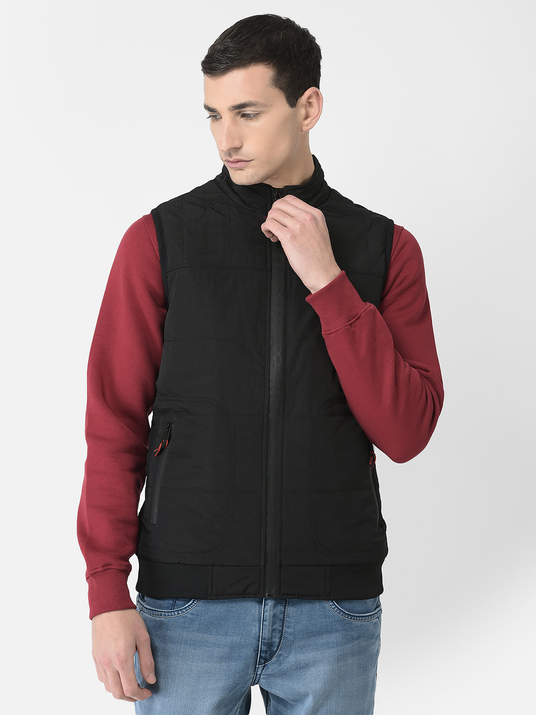  Black Slim-Fit Gilet 
