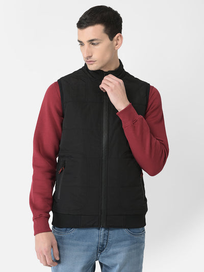  Black Slim-Fit Gilet 