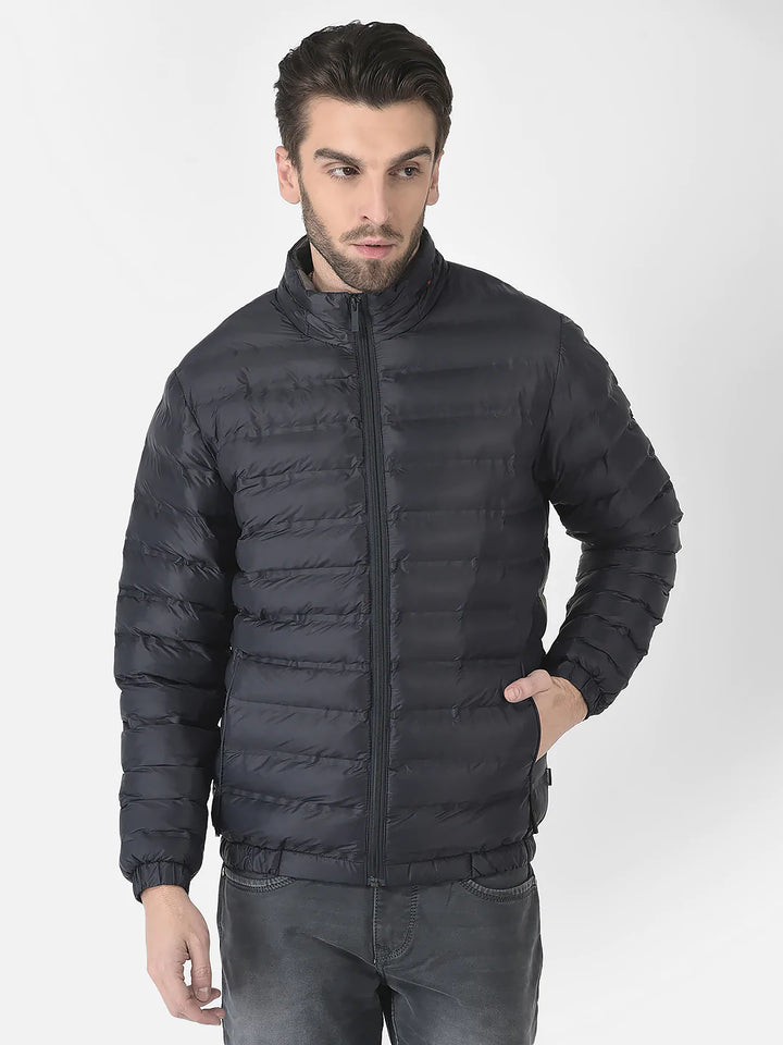  Navy Blue Light Quilted Jacket 