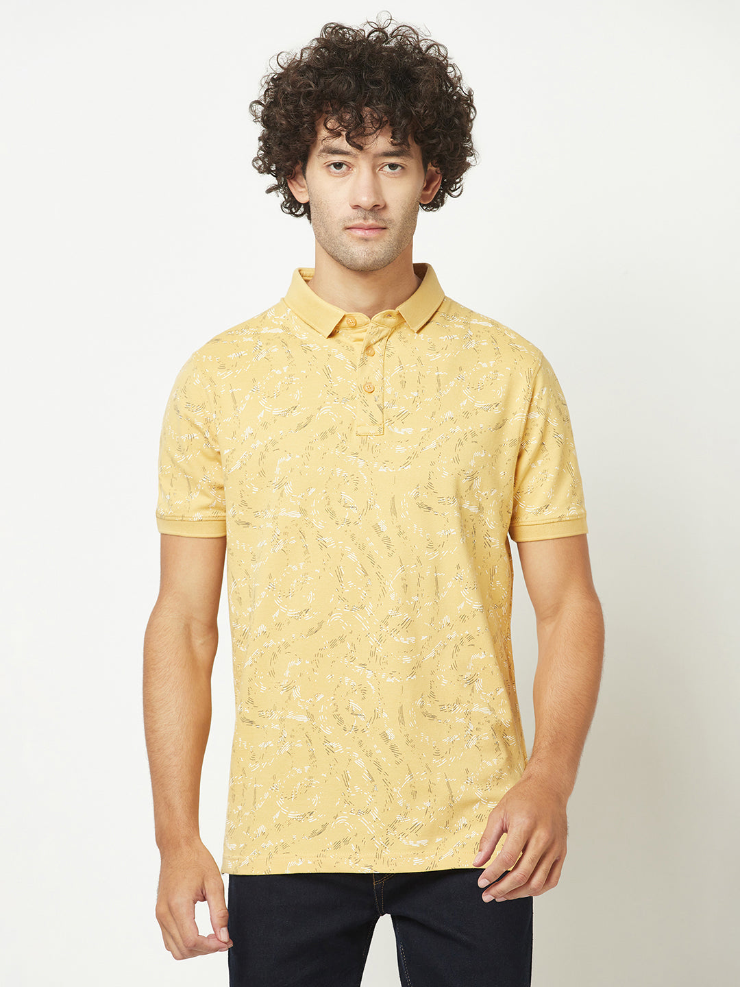  Yellow Abstract T-Shirt