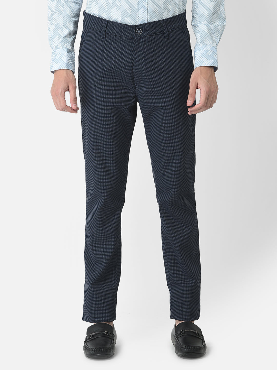 Formal Pants in Textured Print 