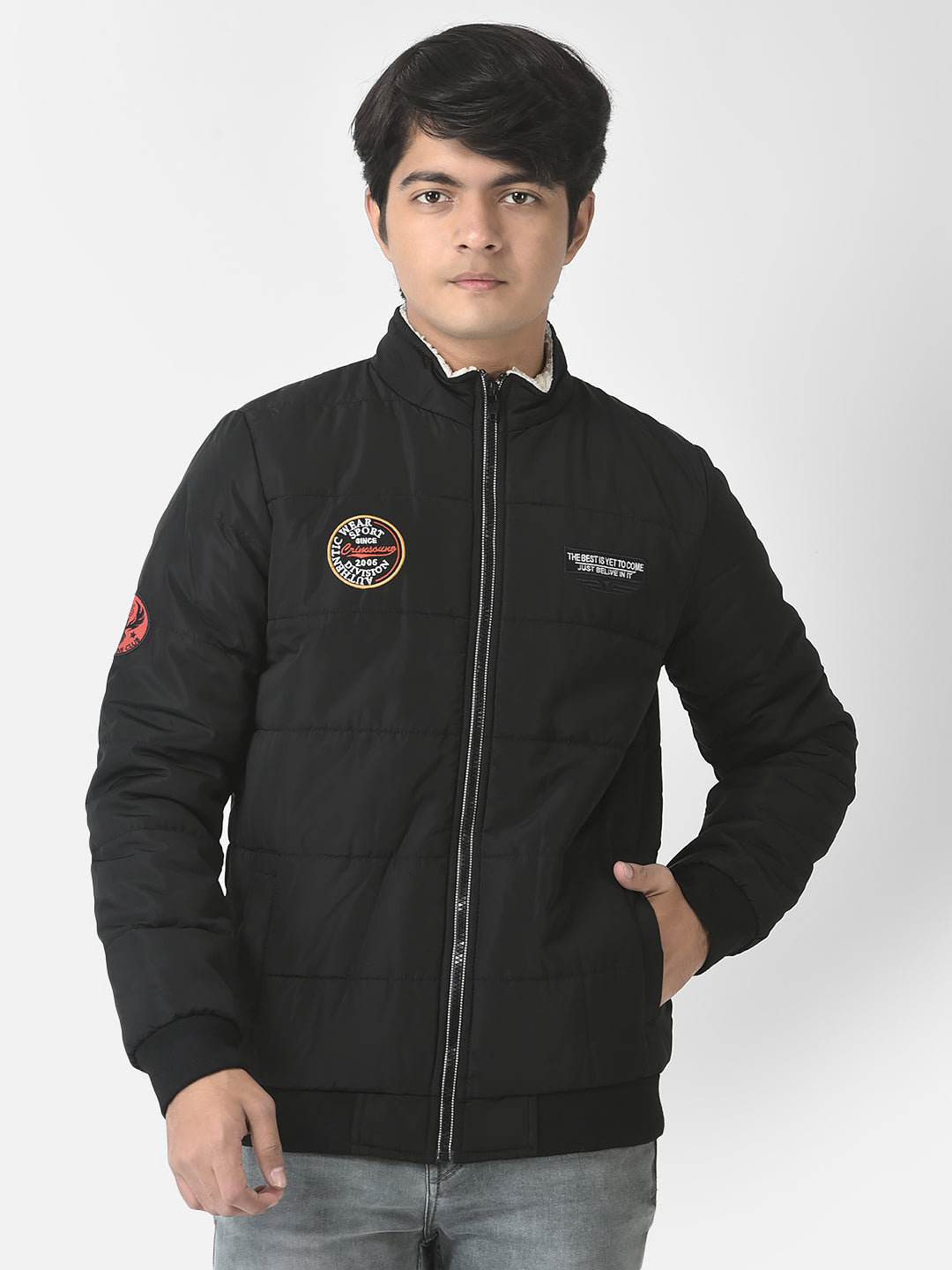  Black Brand Logo Jacket