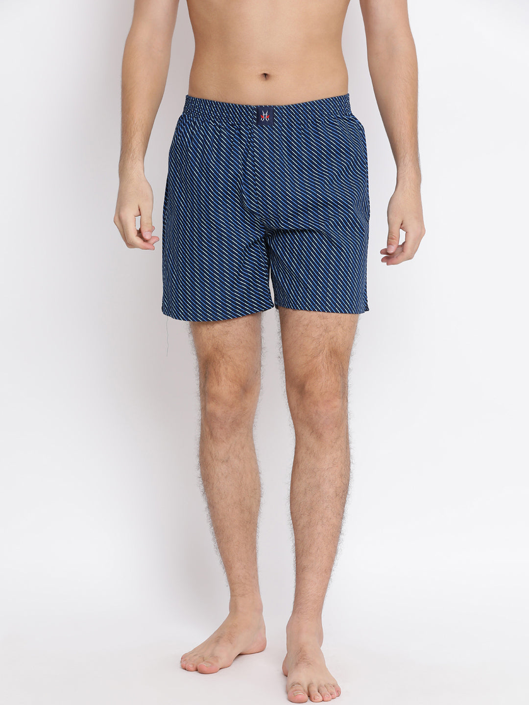 Navy Blue Printed Boxer - Men Boxers