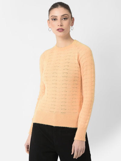  Fuzzy Orange Sweater