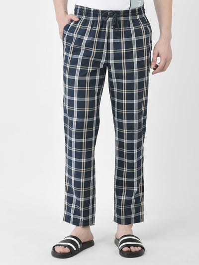  Navy Blue Flannel Lounge Pants 