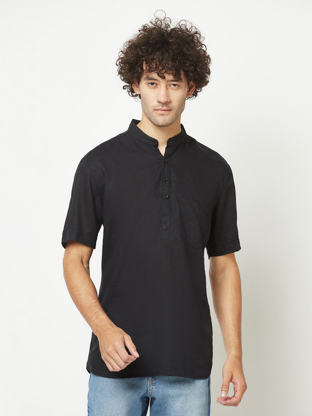  Simplistic Black Kurta