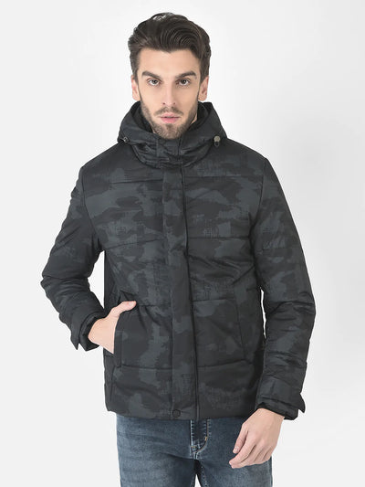  Camouflage Print Padded Jacket 
