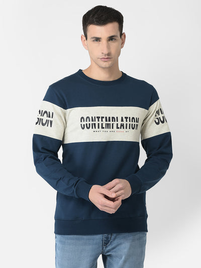  Teal Blue Contemplation Sweatshirt 