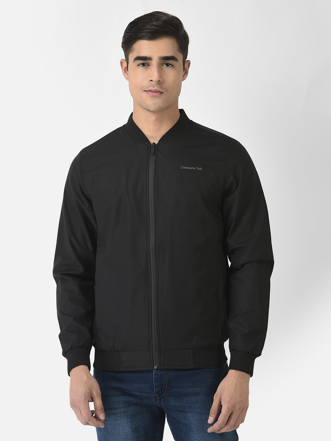  Black Jacket with Logo Work 