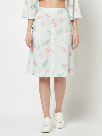  Soft Pista Floral Skirt