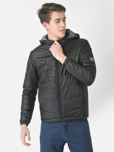  Polished Black Padded Jacket