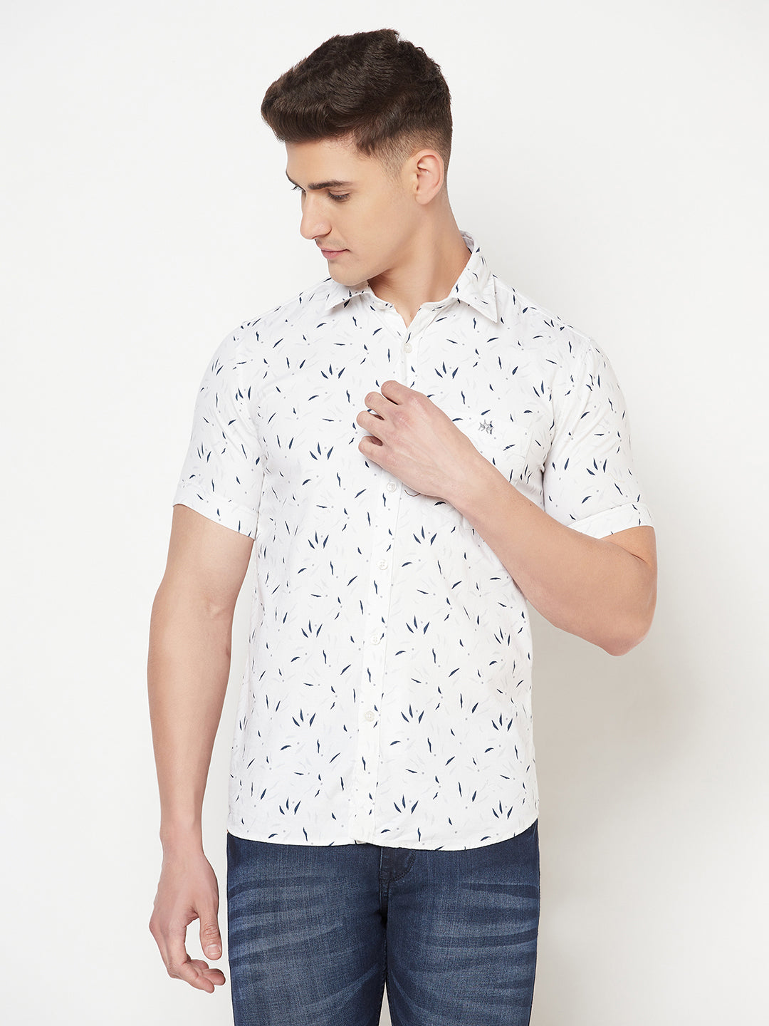 White Printed Shirt - Men Shirts