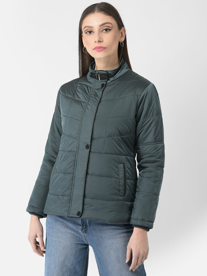  Polished Charcoal Grey Padded Jacket 