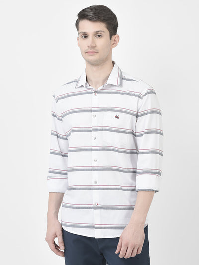  White Horizontal Stripe Shirt