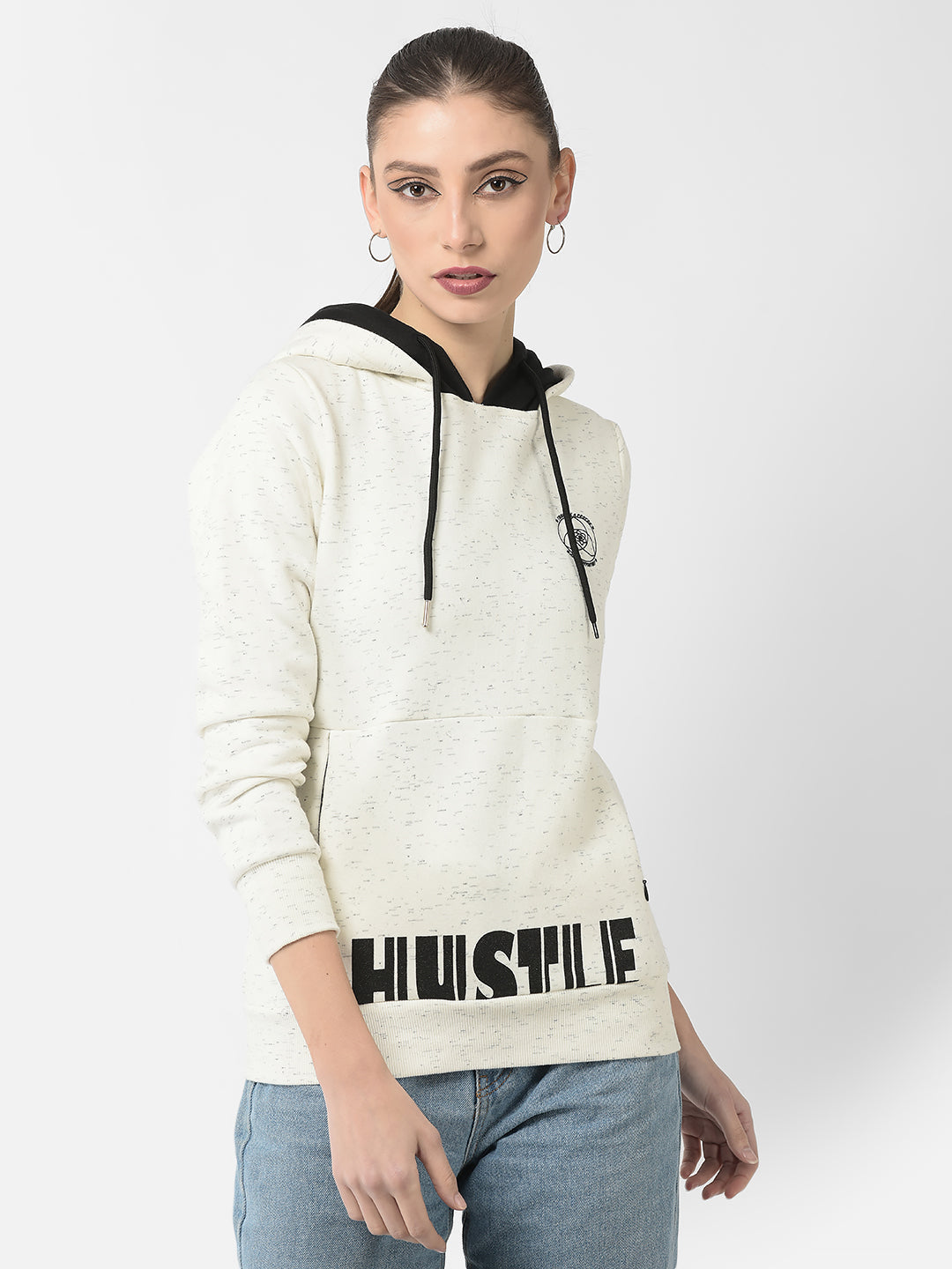  Melange White Hustle Sweatshirt