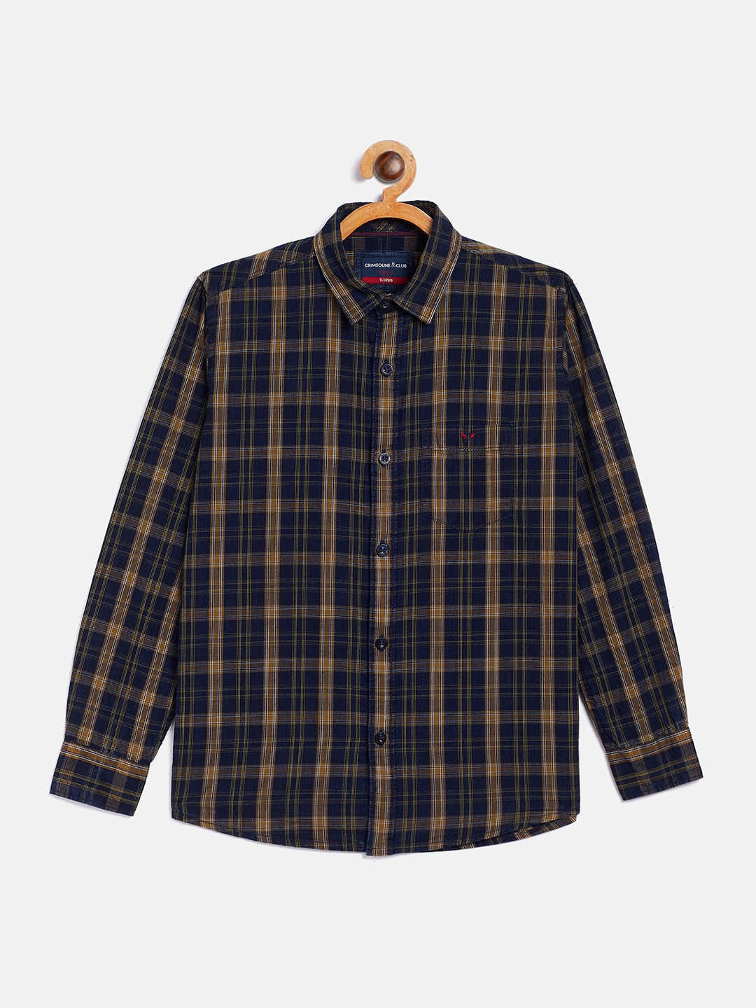 Mustard Checked Casual Shirt - Boys Shirts