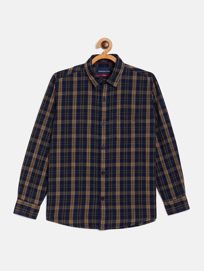 Mustard Checked Casual Shirt - Boys Shirts