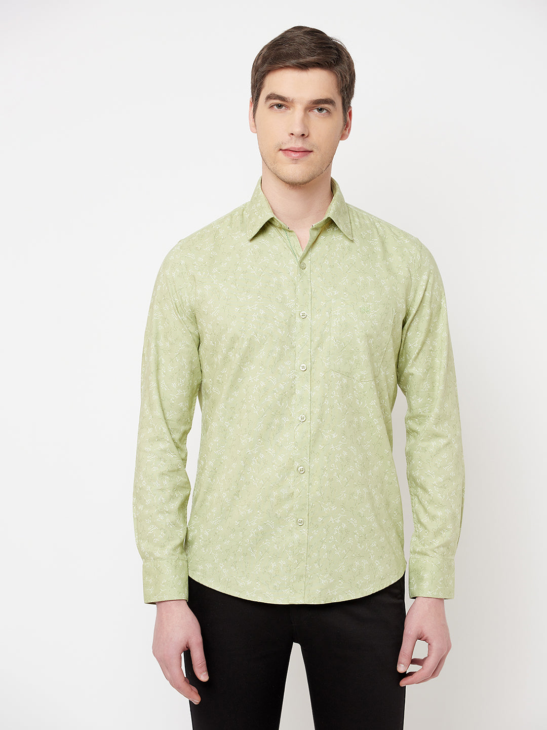 Green Floral Shirt - Men Shirts