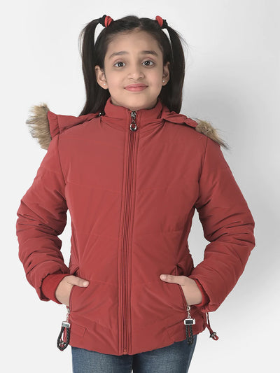  Bright Red Padded Jacket