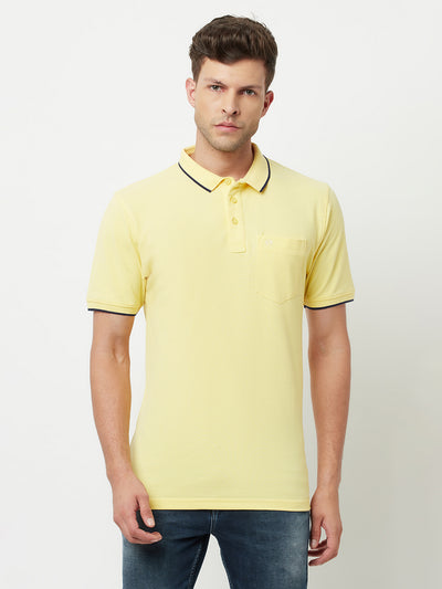 Yellow Polo T-Shirt-Men T-Shirts-Crimsoune Club