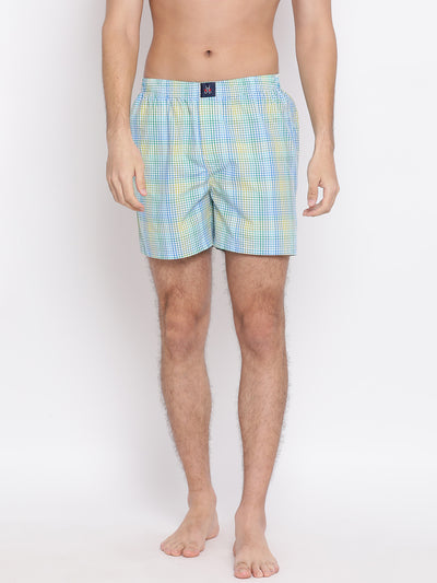 Blue Checked boxer - Men Boxers