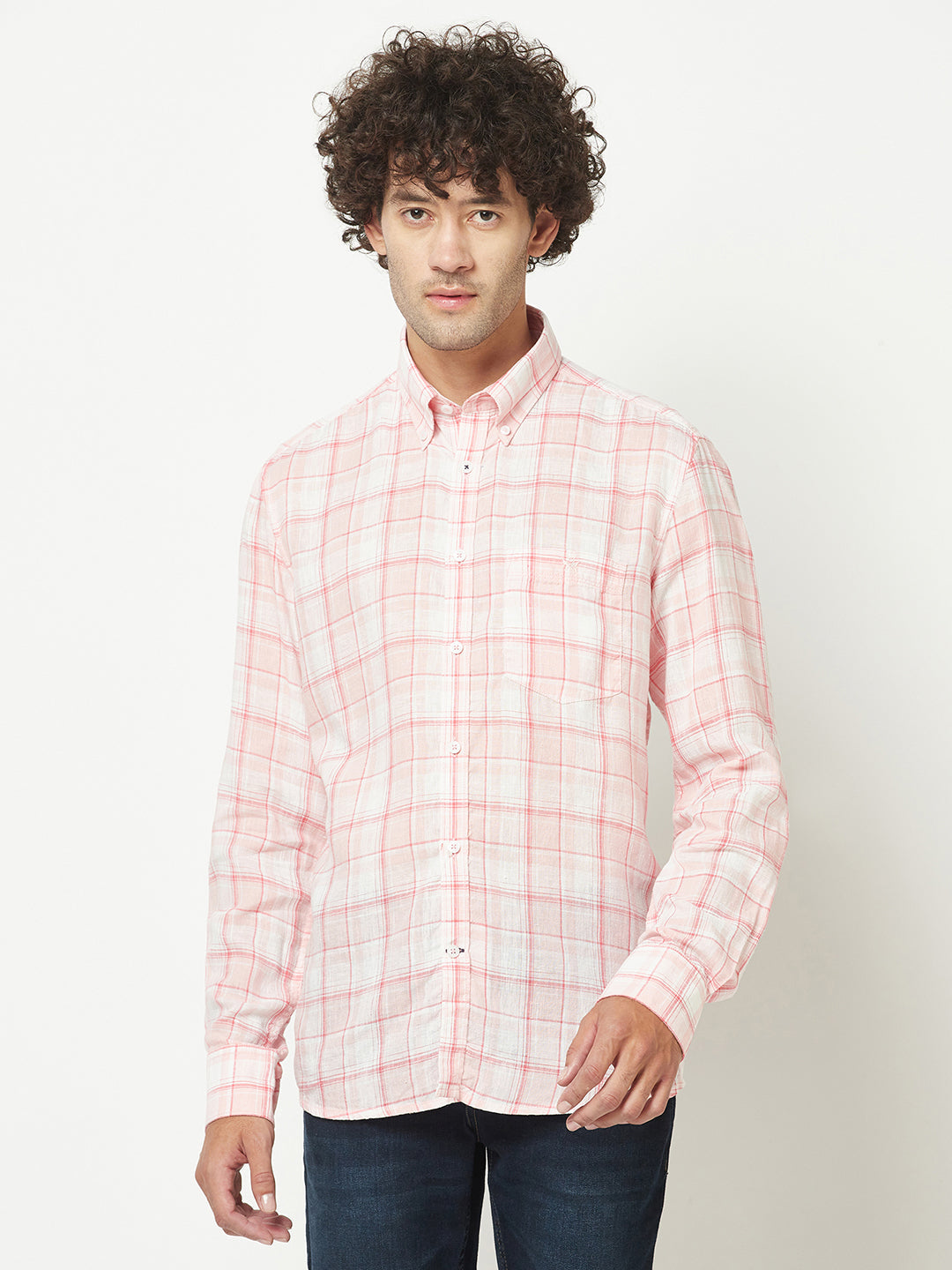 Pink Tartan Checked Flannel Shirt 