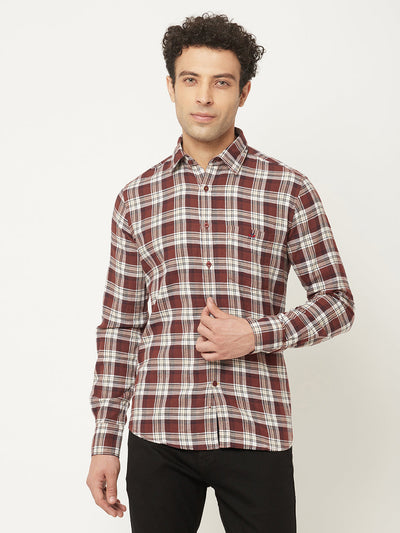   Brown Shirt in Tartan Checks