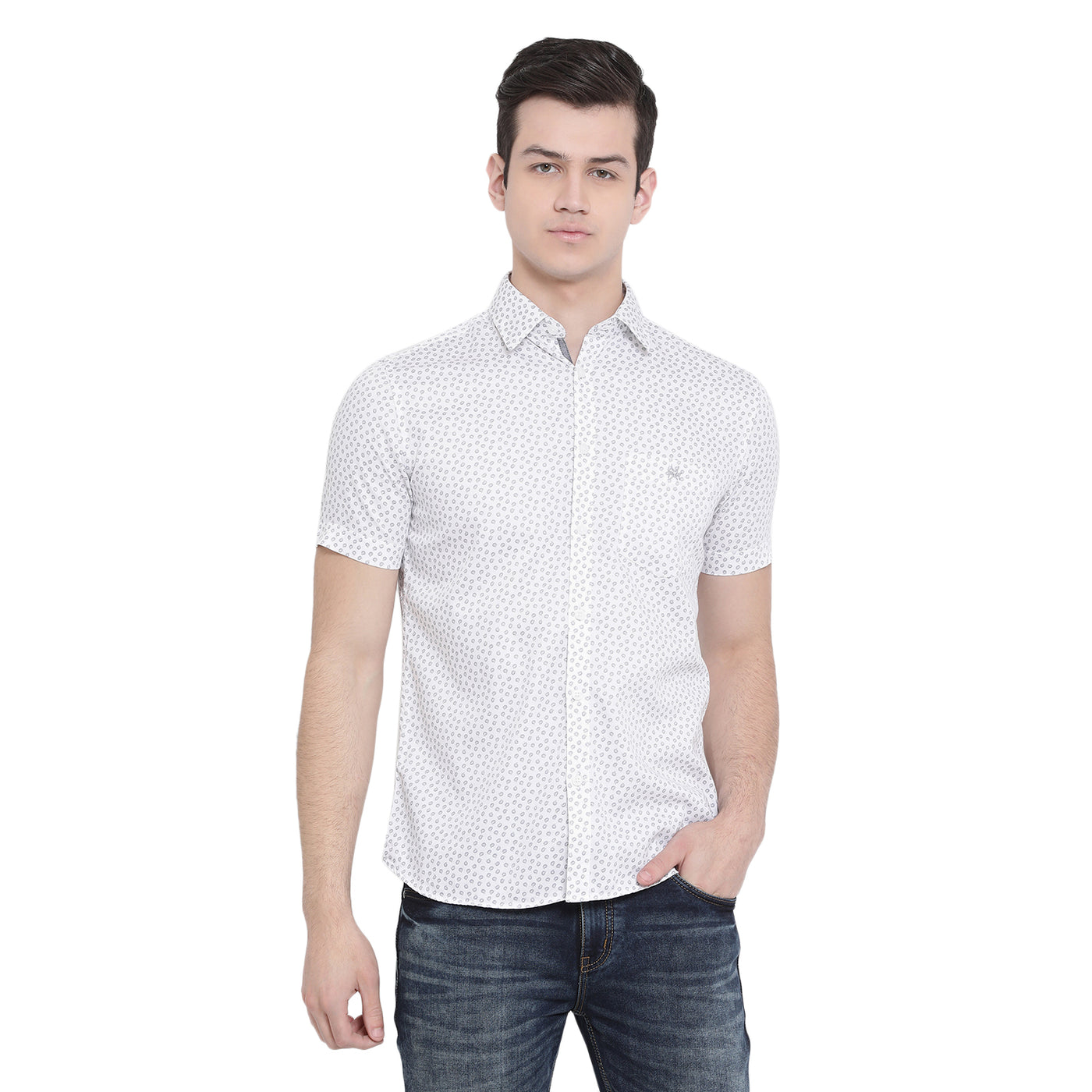 White Printed Shirt - Men Shirts