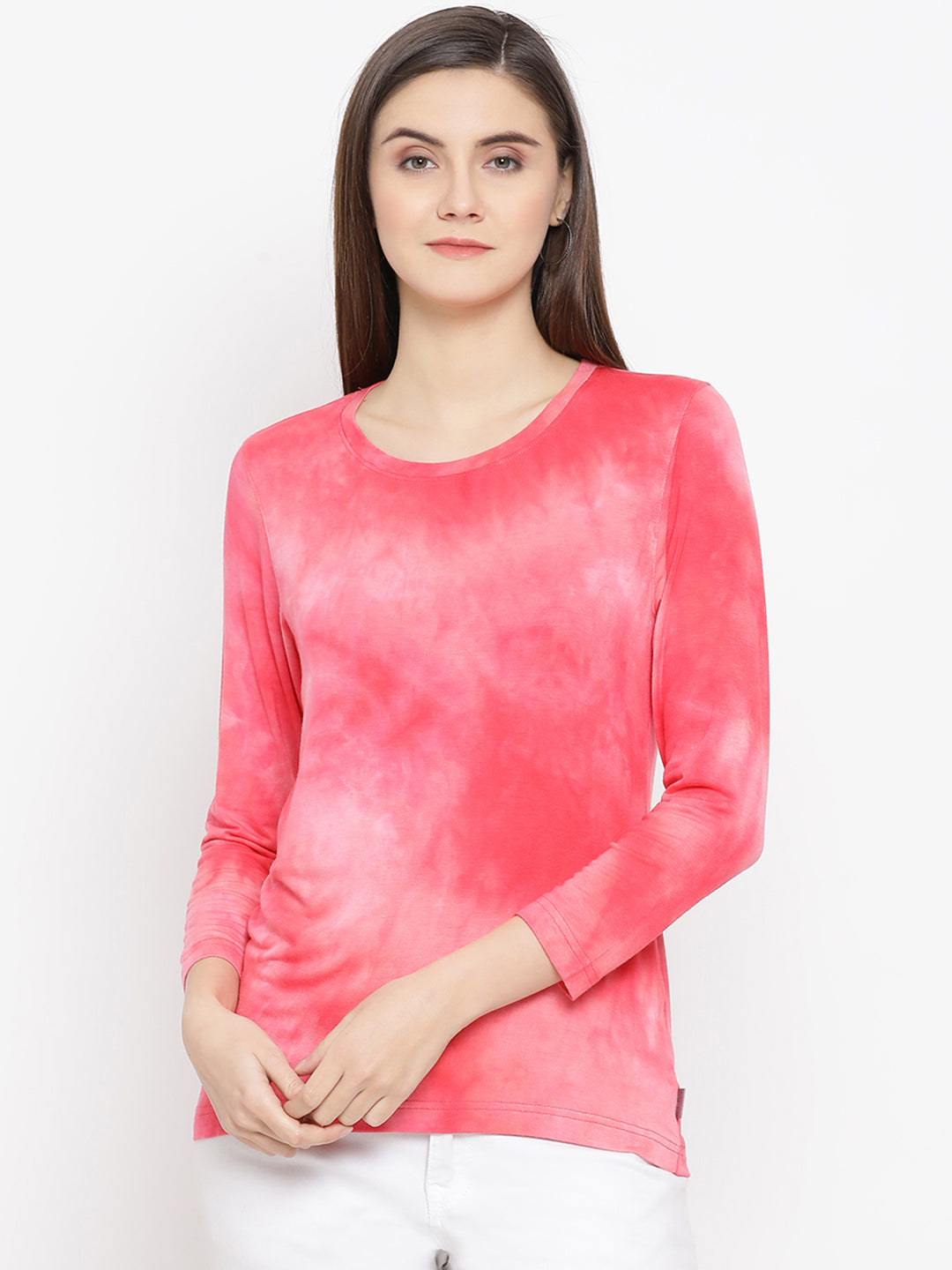 Pink Round Neck T-Shirt - Women T-Shirts