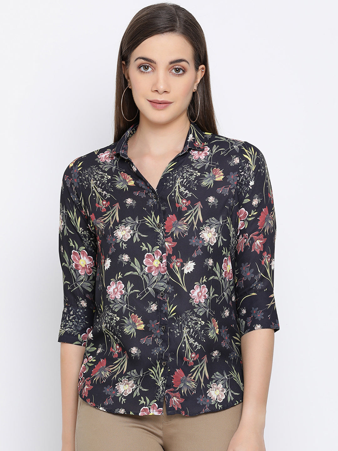 Floral Button up Shirt - Women Shirts