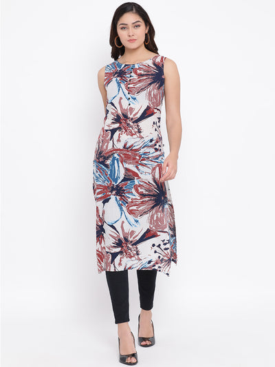 Sleeveless Printed Kurta - Women Kurtas