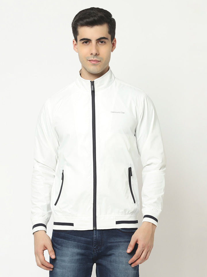  White Jacket with Logo Work 