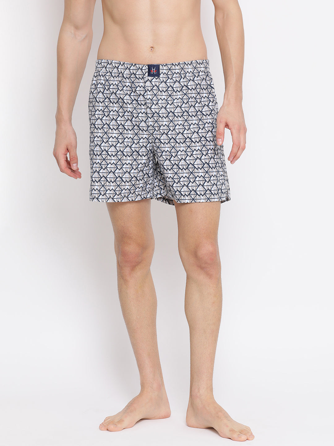 Beige Printed Boxer - Men Boxers