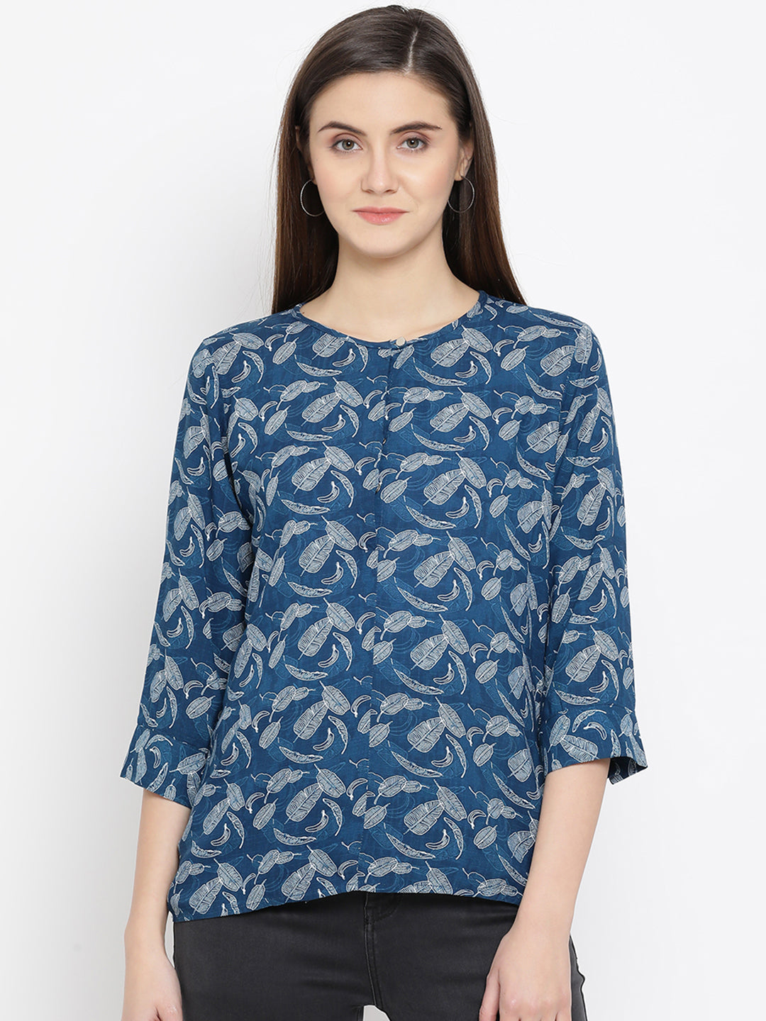 Blue Floral Top - Women Tops