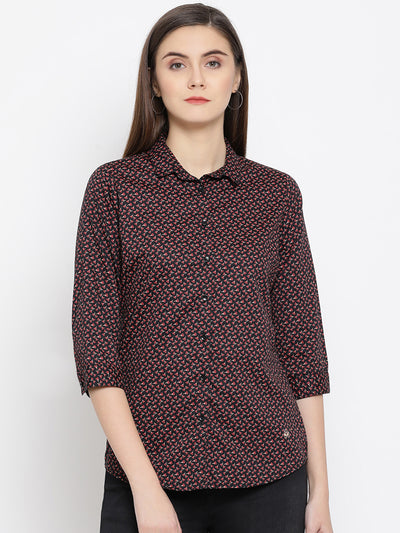 Printed Button up Shirt - Women Shirts