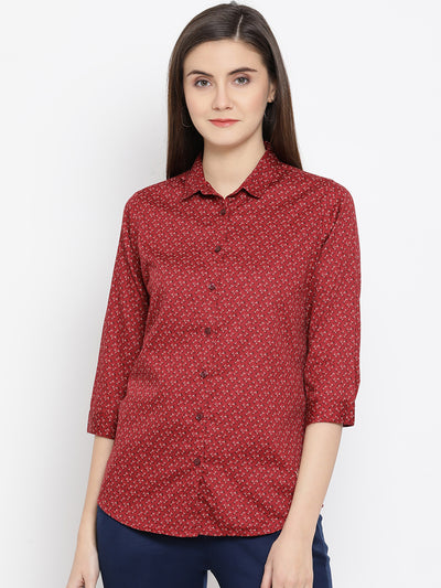 Printed Button up Shirt - Women Shirts