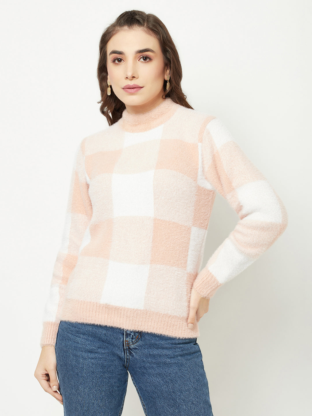  Multi-Colour Checkered Sweater