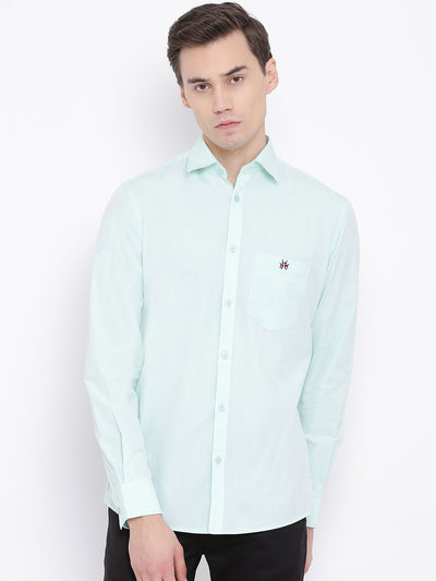 Green Full Sleeves Slim Fit shirt - Men Shirts