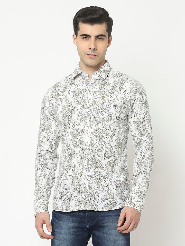  White Shirt in Floral Print