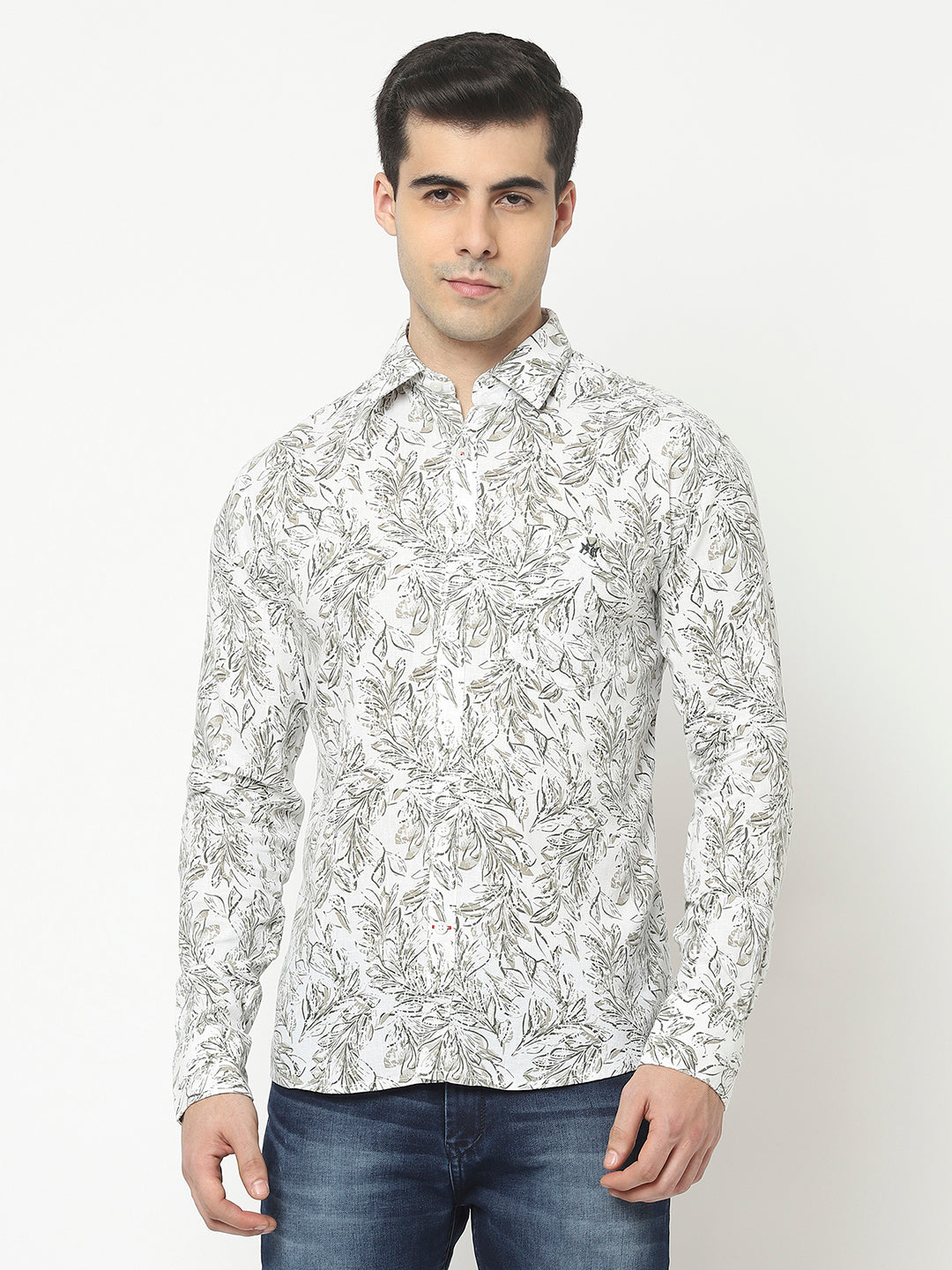  White Shirt in Floral Print