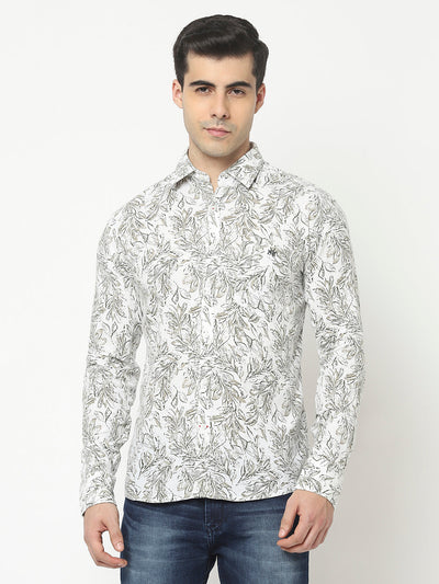  White Shirt in Floral Print