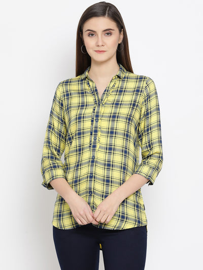 Checked Button up Shirt - Women Shirts