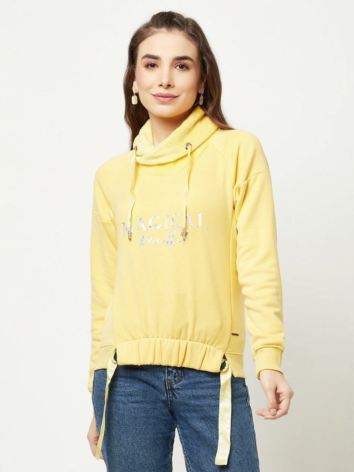  Yellow Typographic Sweatshirt 