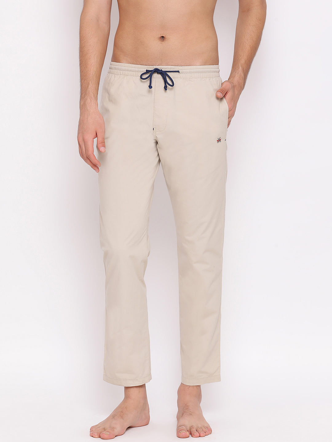 Beige Straight Lounge Pants - Men Lounge Pants